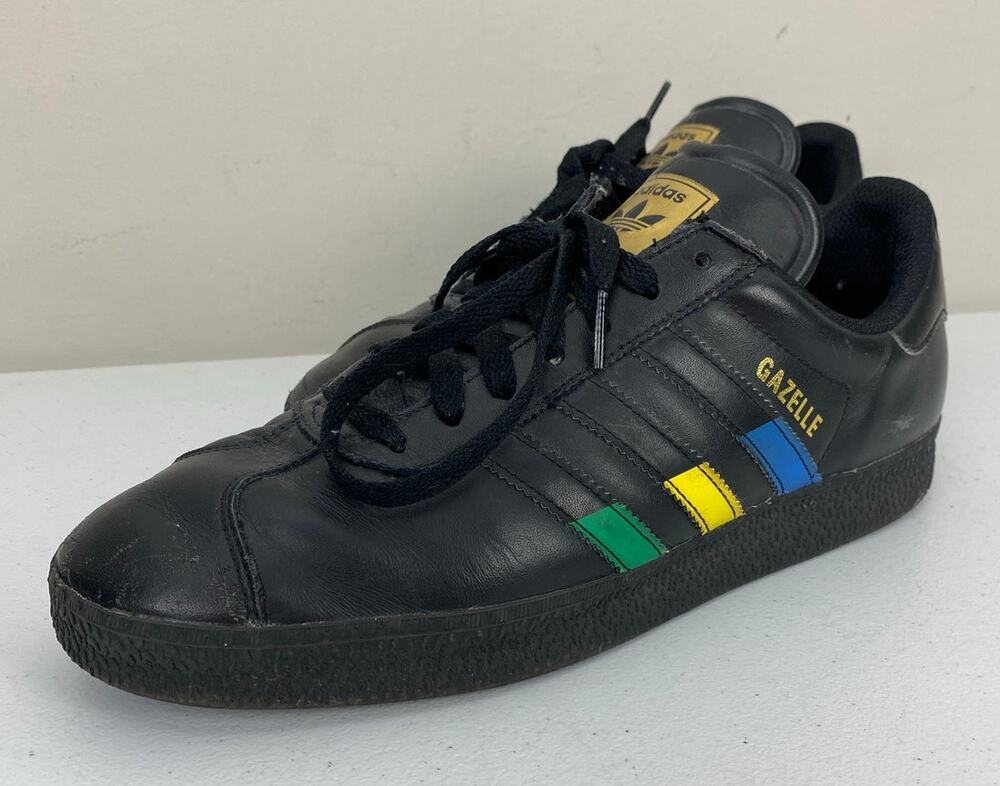 RARE Men Adidas Gazelle SL 72 OG 3-stripe leather graphic sneakers shoes 8.5